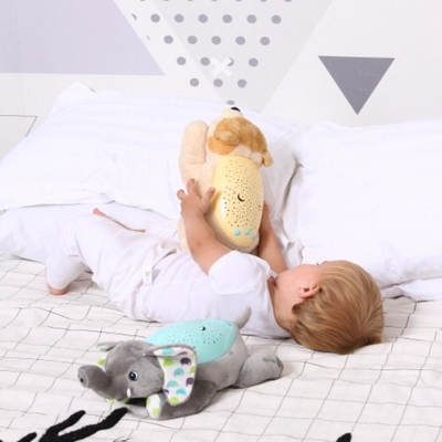 연령대 2-4 년 프로젝션 빛과 함께 주문 제작 부드러운 코끼리 플러시 장난감