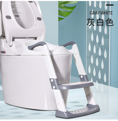 회색 + 흰색 3 in 1 Potty 훈련 화장실 좌석과 단계 발판 사다리 1-6 년