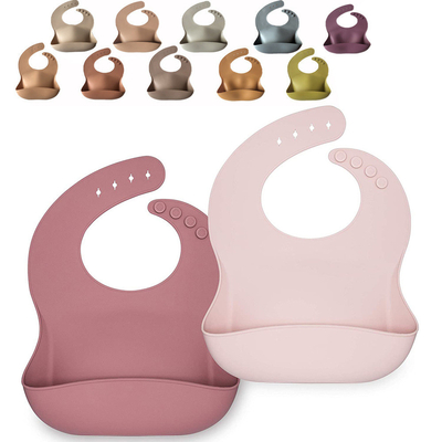 인쇄 된 부드러운 아기 실리콘 비브 음식 포착기와 함께 BPA 무료 300 * 23cm