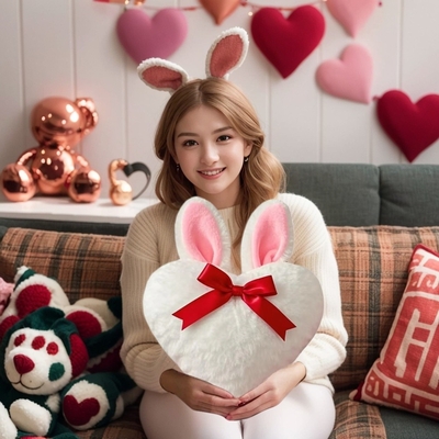 흰색 심장 베개 쿠션 장난감 던지기 베개 선물 발렌타인 데이 장식 베개, 결혼식 장식품