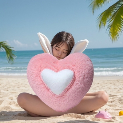 귀여운 심장 모양의 플러시 베개 부드러운 잠자리 베개 거실 장식 발렌타인 데이 선물 편안한 사랑 베개 소파 쿠션